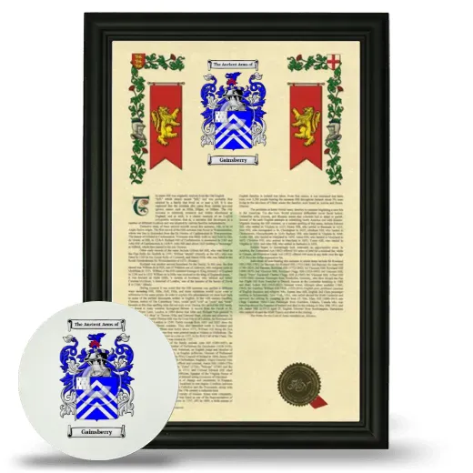 Gainsberry Framed Armorial History and Mouse Pad - Black