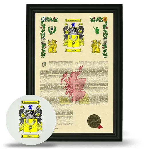 Ghetty Framed Armorial History and Mouse Pad - Black
