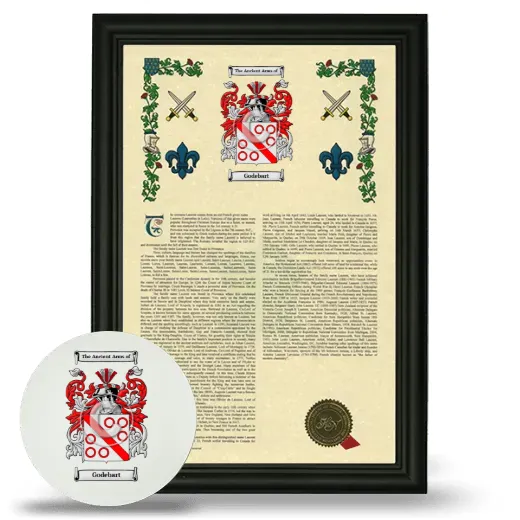 Godebart Framed Armorial History and Mouse Pad - Black