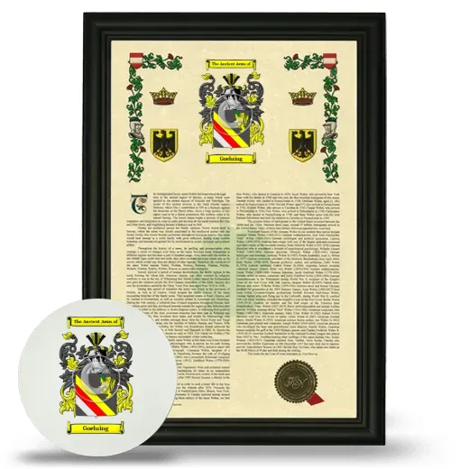 Goehring Framed Armorial History and Mouse Pad - Black
