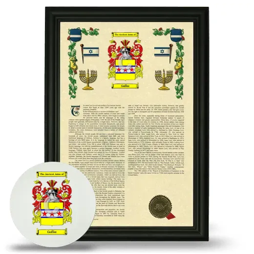 Goffer Framed Armorial History and Mouse Pad - Black