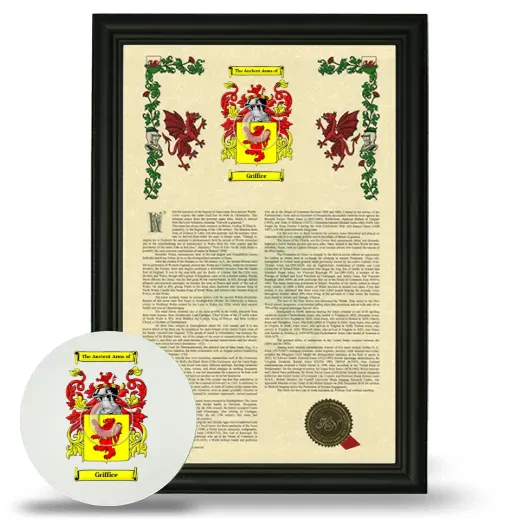 Griffice Framed Armorial History and Mouse Pad - Black