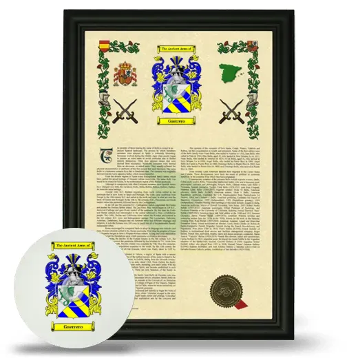 Guerrero Framed Armorial History and Mouse Pad - Black