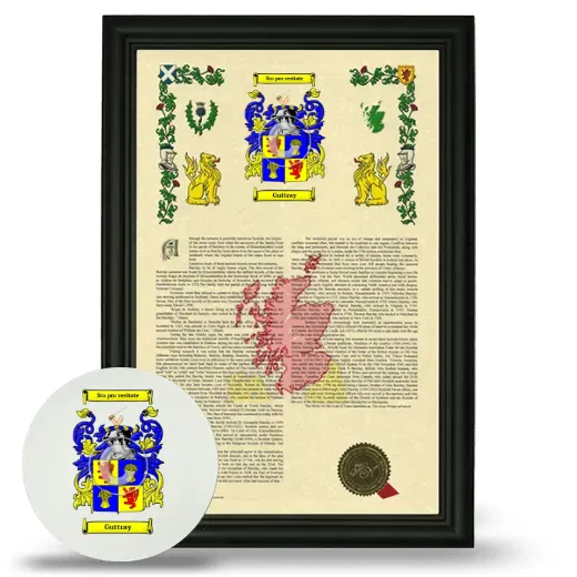 Guttray Framed Armorial History and Mouse Pad - Black
