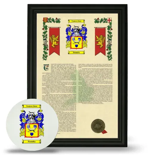 Hannity Framed Armorial History and Mouse Pad - Black