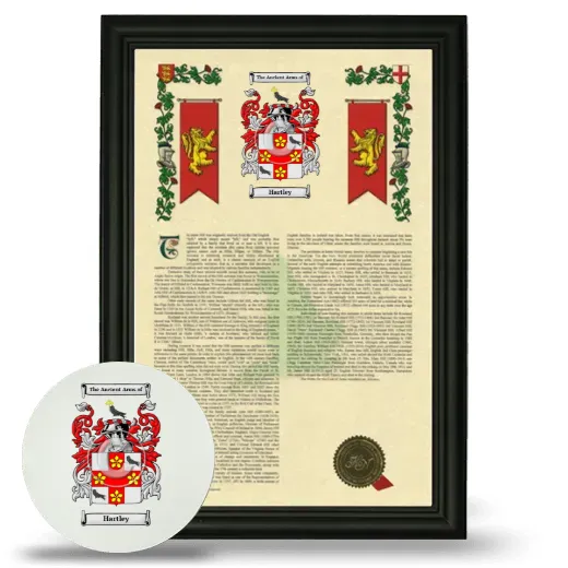 Hartley Framed Armorial History and Mouse Pad - Black