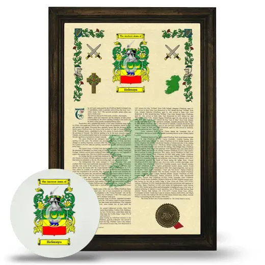 Hefernyn Framed Armorial History and Mouse Pad - Brown