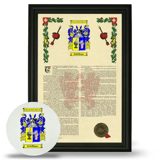 Heffelfinger Framed Armorial History and Mouse Pad - Black