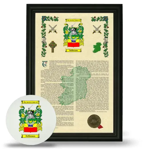 Heffernam Framed Armorial History and Mouse Pad - Black