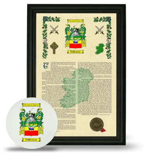 Heiffermane Framed Armorial History and Mouse Pad - Black