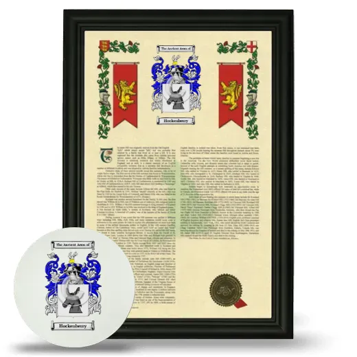 Hockenberry Framed Armorial History and Mouse Pad - Black