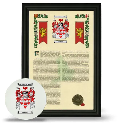 Holtend Framed Armorial History and Mouse Pad - Black