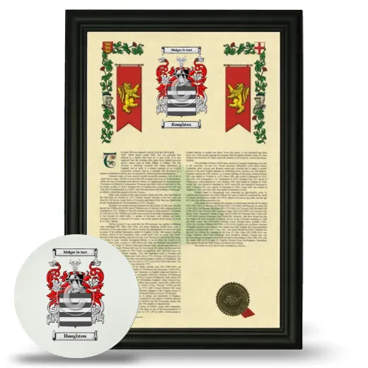 Houghten Framed Armorial History and Mouse Pad - Black