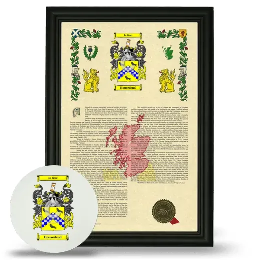 Housedend Framed Armorial History and Mouse Pad - Black
