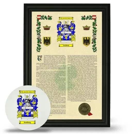 Isenberg Framed Armorial History and Mouse Pad - Black