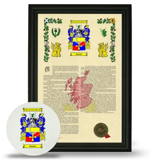 Janson Framed Armorial History and Mouse Pad - Black