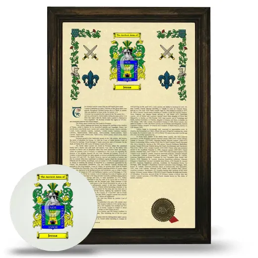 Jerma Framed Armorial History and Mouse Pad - Brown