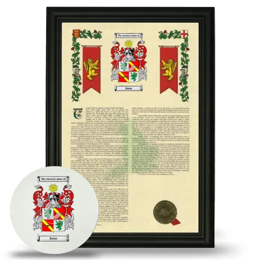 Joun Framed Armorial History and Mouse Pad - Black