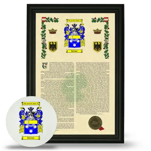 Kattner Framed Armorial History and Mouse Pad - Black