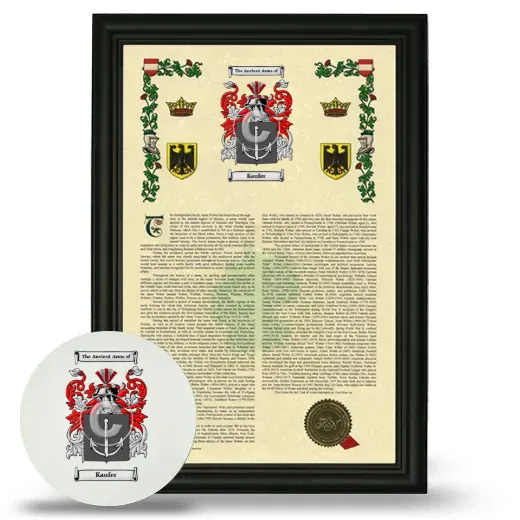 Kaufer Framed Armorial History and Mouse Pad - Black