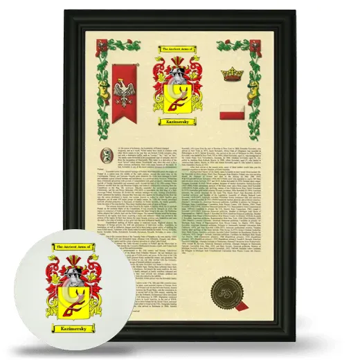 Kazimersky Framed Armorial History and Mouse Pad - Black