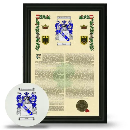 Keck Framed Armorial History and Mouse Pad - Black
