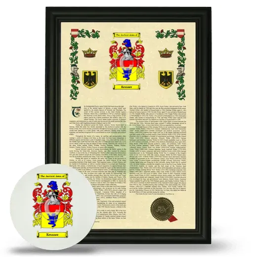 Kessner Framed Armorial History and Mouse Pad - Black