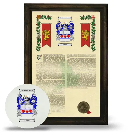 Killbie Framed Armorial History and Mouse Pad - Brown