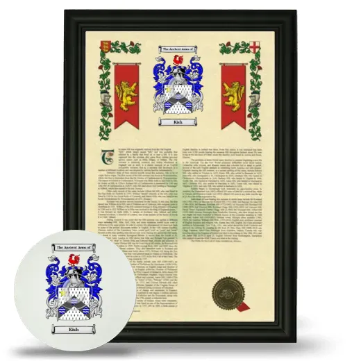 Kish Framed Armorial History and Mouse Pad - Black