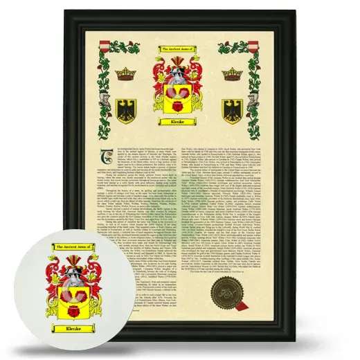 Klenke Framed Armorial History and Mouse Pad - Black