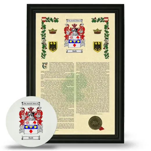 Koch Framed Armorial History and Mouse Pad - Black