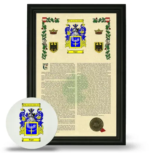 Kupe Framed Armorial History and Mouse Pad - Black