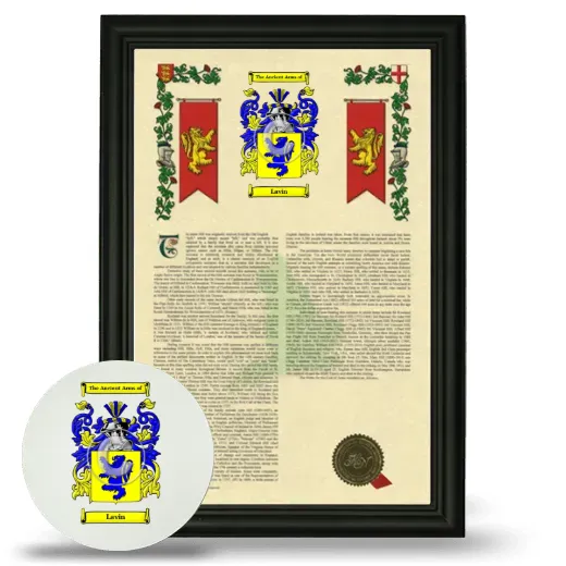 Lavin Framed Armorial History and Mouse Pad - Black