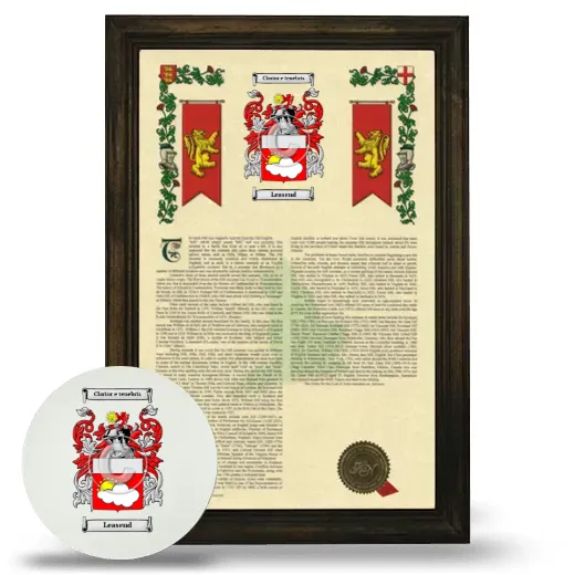 Leasend Framed Armorial History and Mouse Pad - Brown