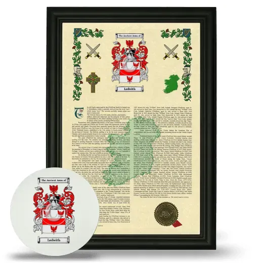 Ledwith Framed Armorial History and Mouse Pad - Black