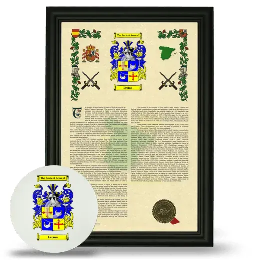 Lerma Framed Armorial History and Mouse Pad - Black