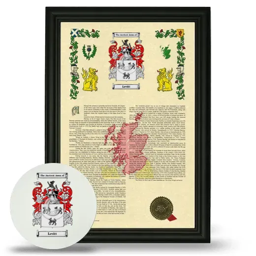 Levitt Framed Armorial History and Mouse Pad - Black