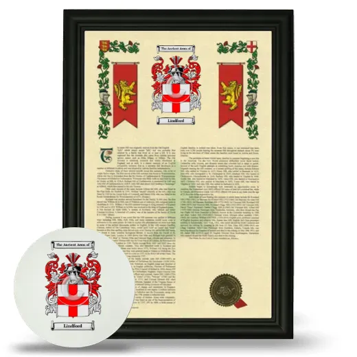 Lindford Framed Armorial History and Mouse Pad - Black