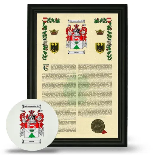 Lines Framed Armorial History and Mouse Pad - Black