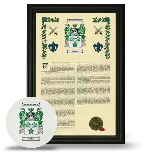 Loches Framed Armorial History and Mouse Pad - Black