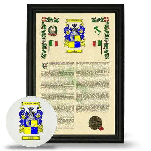 Lodato Framed Armorial History and Mouse Pad - Black