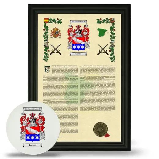 Lucent Framed Armorial History and Mouse Pad - Black