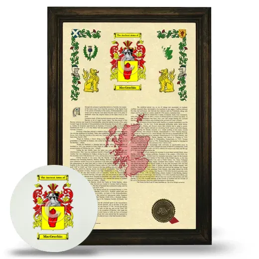 MacGeachin Framed Armorial History and Mouse Pad - Brown