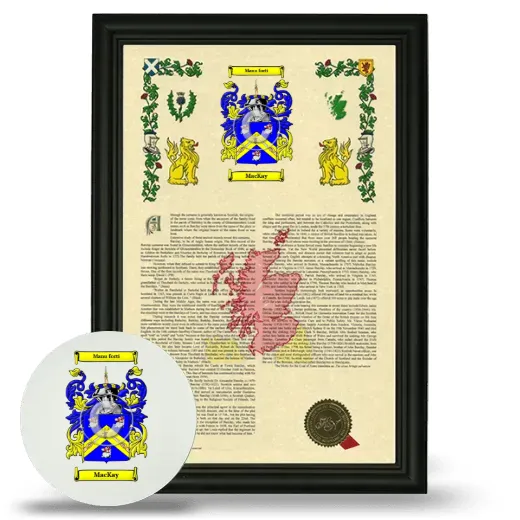 Mackay Framed Armorial History and Mouse Pad - Black