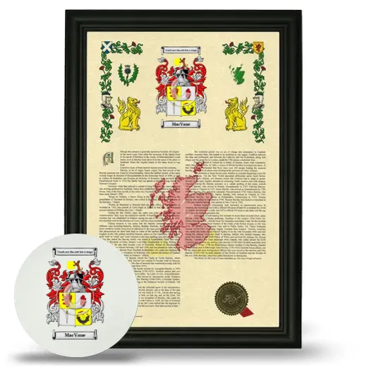 MacVane Framed Armorial History and Mouse Pad - Black