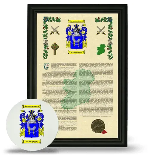 Malloughgny Framed Armorial History and Mouse Pad - Black