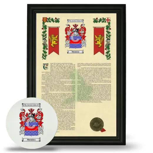 Marmian Framed Armorial History and Mouse Pad - Black