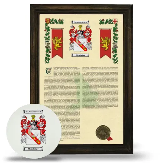 Maultsbay Framed Armorial History and Mouse Pad - Brown