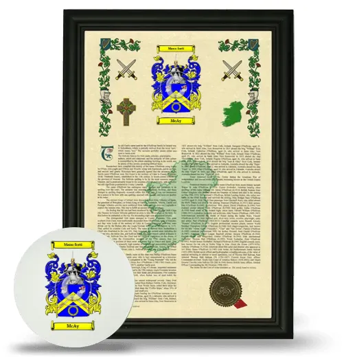 McAy Framed Armorial History and Mouse Pad - Black