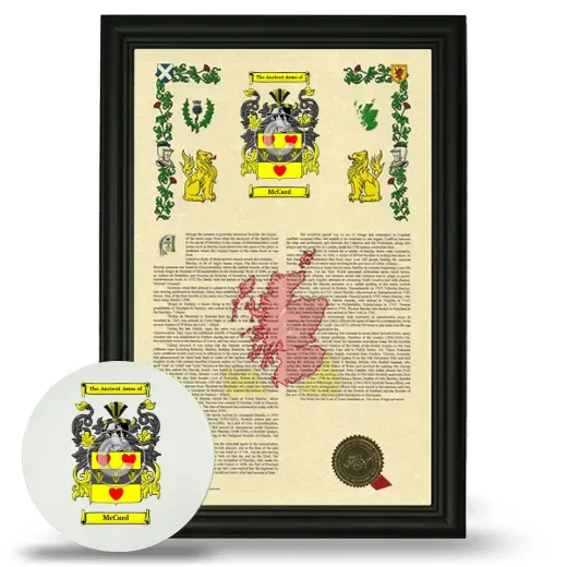 McCard Framed Armorial History and Mouse Pad - Black